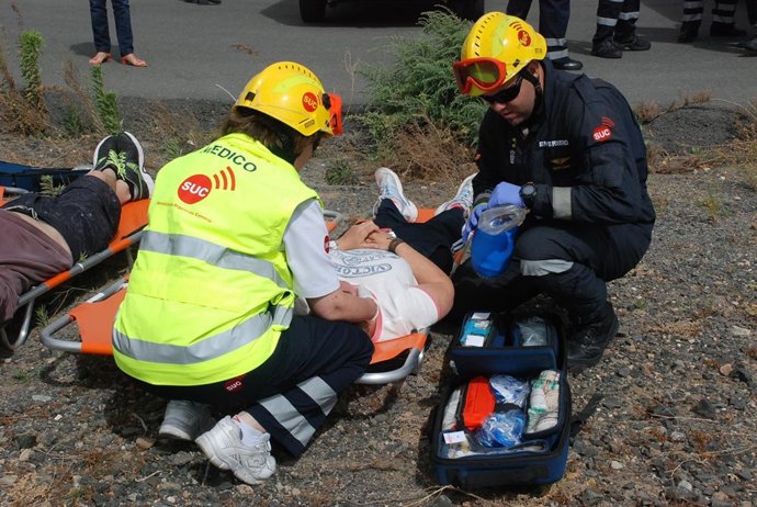 Simulacro de asistencia sanitaria del SUC