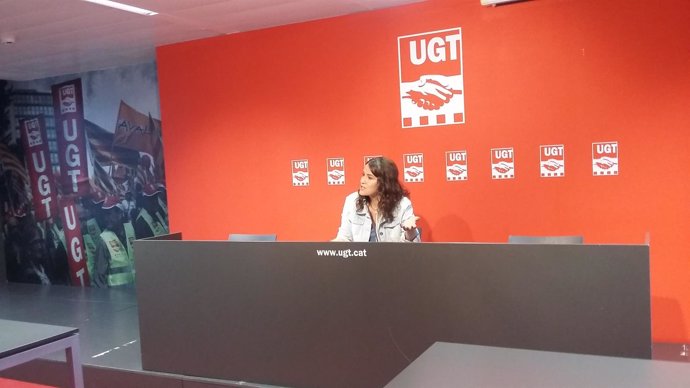 La portavoz de Avalot-Joves de UGT de Catalunya, A.Blanco