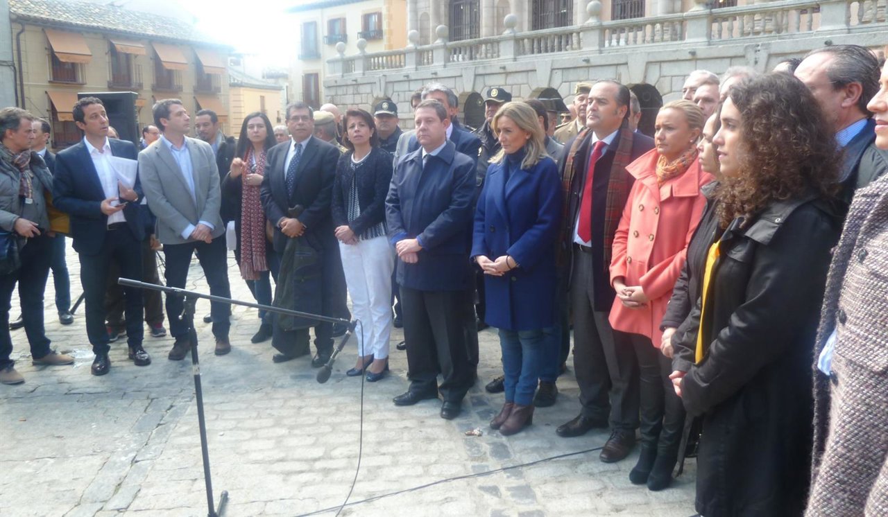 Concentración por los atentados de Bruselas en Toledo