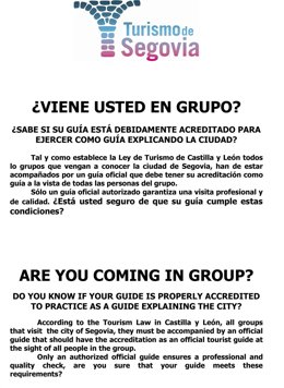 El cartel colgado en oficinas turísticas