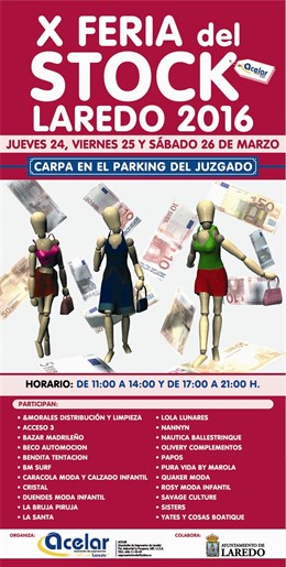 Cartel de la feria del stock