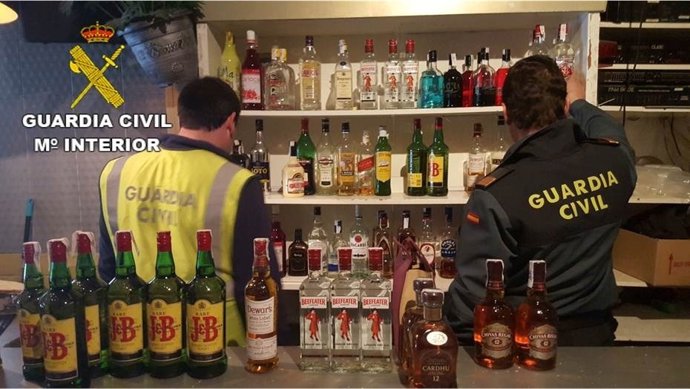 Bebidas intervenidas en la operación Mercamarco