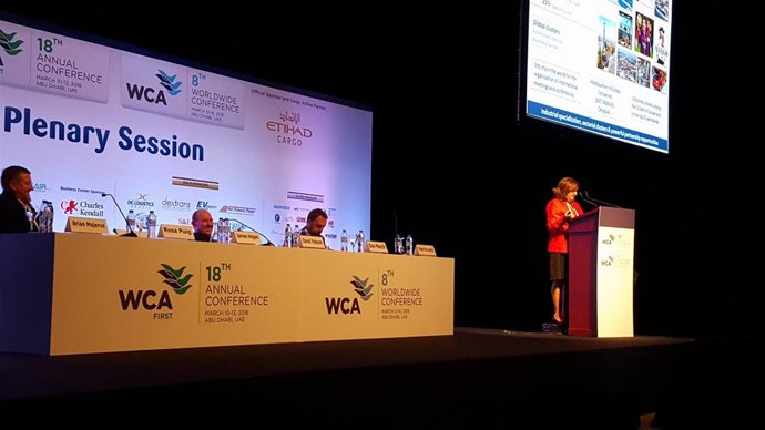 La directora comercial del Puerto de Barcelona, Rosa Puig, en la WCA Worldwide