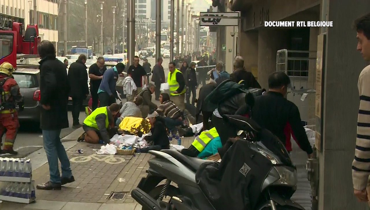 Estación de Maelbeek, tras el atentado