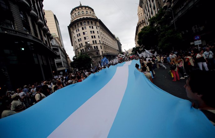 Manifestación en Argentina