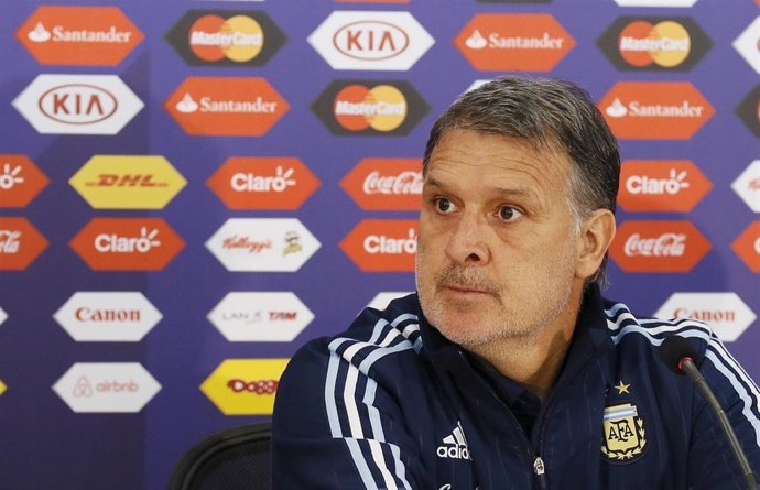 Gerardo Martino en una rueda de prensa durante la Copa América Chile 2015