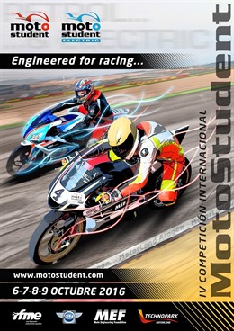 Cartel de la IV Competición Internacional MotoStudent en Motorland.