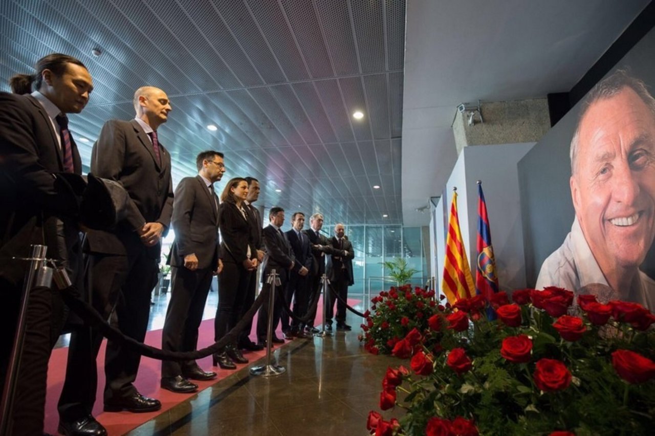 Memorial homenaje Johan Cruyff Camp Nou Josep Maria Bartomeu