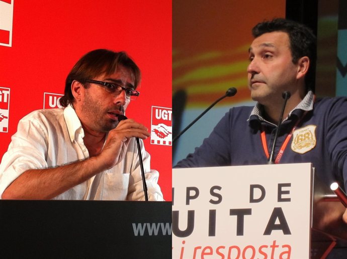 Camil Ros y Matías Carnero (UGT de Catalunya)