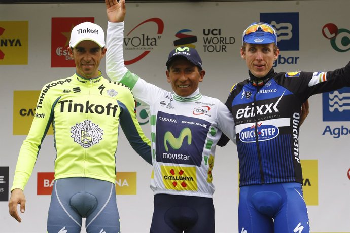 Nairo Quintana Alberto Contador Daniel Martin Volta Catalunya podio