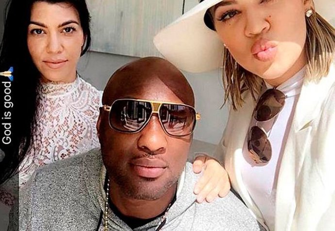 Lamar Odom con Kourtney y khloe  Kardashian 