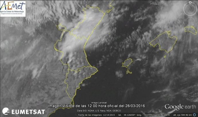 La nubosidda marca la frontera del norte y sur