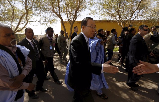 Visita de Ban Ki Moon a los campamentos de refugiados saharauis en Tinduf
