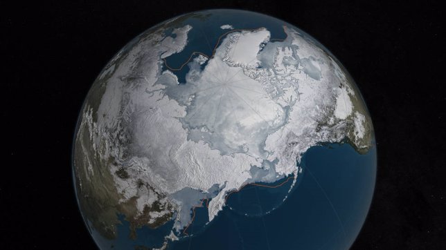 Capa de hielo en el Ártico