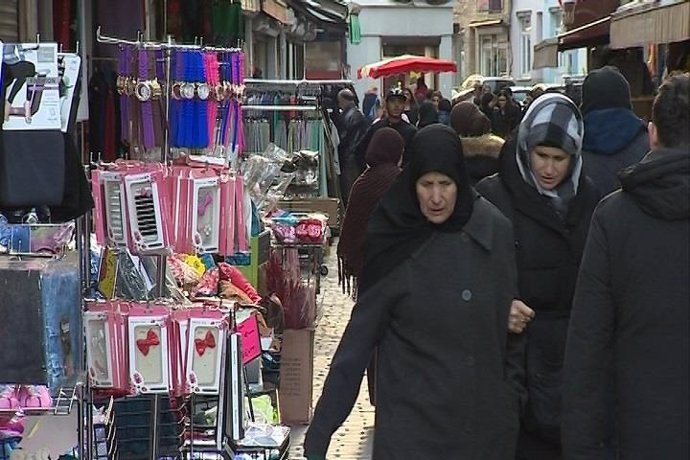 Una de las calles de la comuna belga de Molenbeek.