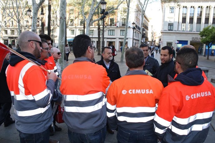 Reunión de Rojas con los trabajadores.
