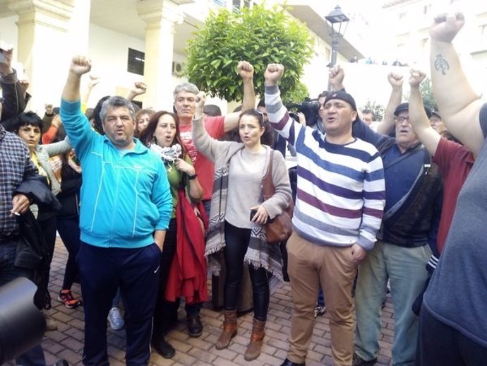 Protesta del SAT contra el ingreso en prisión de Bódalo