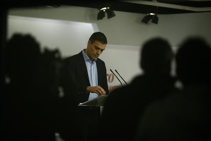 Pedro Sánchez tras la reunión de la Ejecutiva Federal del PSOE
