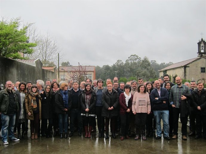 Ana Pontón y alcaldes y dirigentes locales del BNG