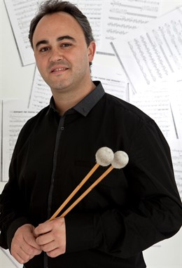 El percusionista Javier Eguillor.