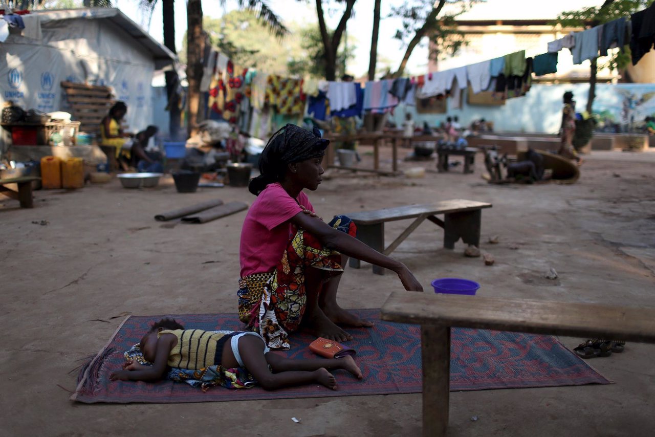 Campo de desplazados en República Centroafricana