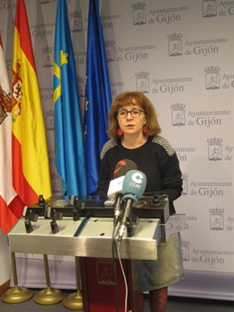 El c oncejala de IU, durante la rueda de prensa.