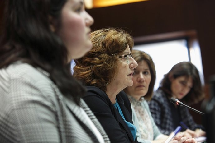 María Victoria Broto y Natalia Salvo, en las Cortes de Aragón