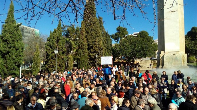 Concentración por el monumento de Sa Feixina