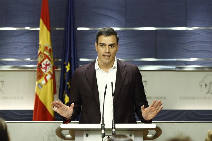 Pedro Sánchez tras reunirse con Pablo Iglesias