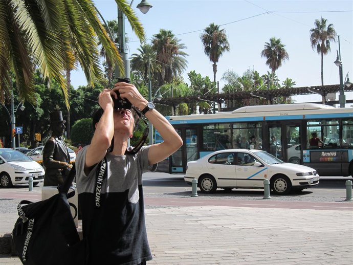 Chino, turista, turismo, cámara, asiático