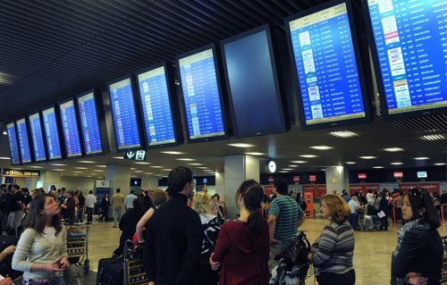 Pasajeros en Barajas