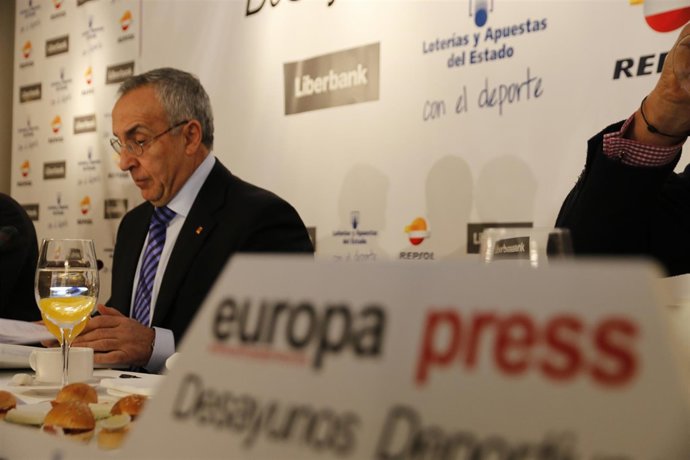 Alejandro Blanco, Presindente de la COE, en el Desayuno de Europa Press