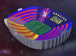 Mosaico del Barcelona para el Clásico