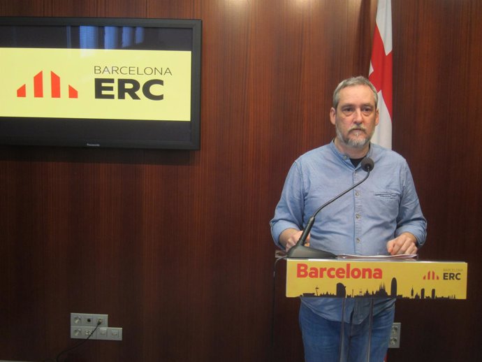El portavoz de ERC en el Ayuntamiento de Barcelona, Jordi Coronas
