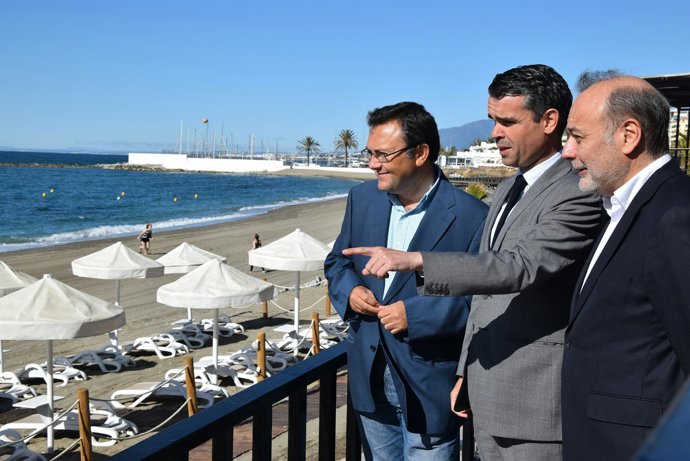 El secretario general del PSOE de Málaga, Miguel Ángel Heredia, en Marbella 