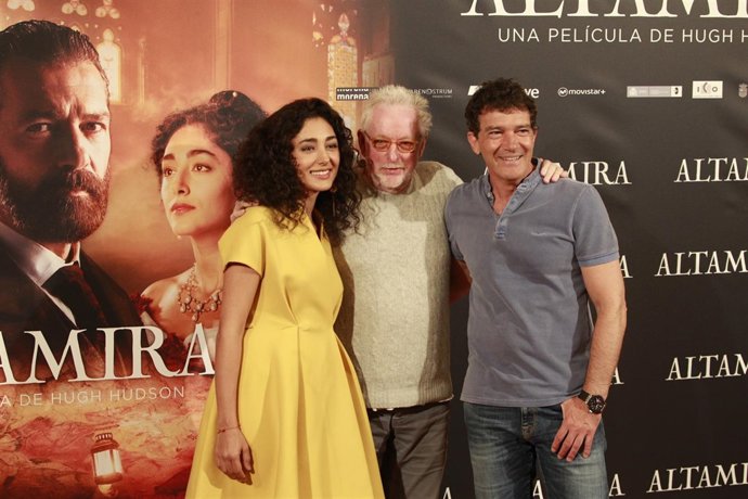 Golshifteh Farahani, Hugh Hudson y Antonio Banderas 