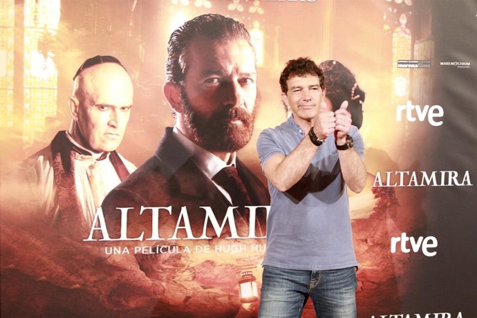 Antonio Banderas en la presentación de la película Altamira