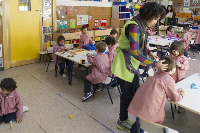 Colegio, aula, primaria, infantil, clase, niño, niña, niños, profesor, profesora
