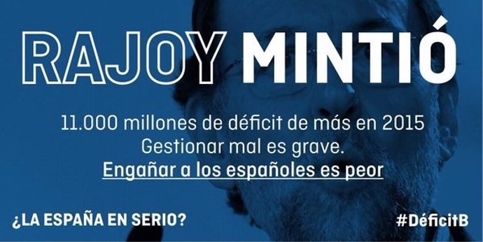 Campaña de Ciudadanos contra Mariano de Rajoy por el déficit