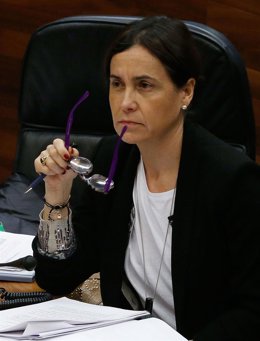 La consejera Dolores Carcedo, durante el Pleno. 