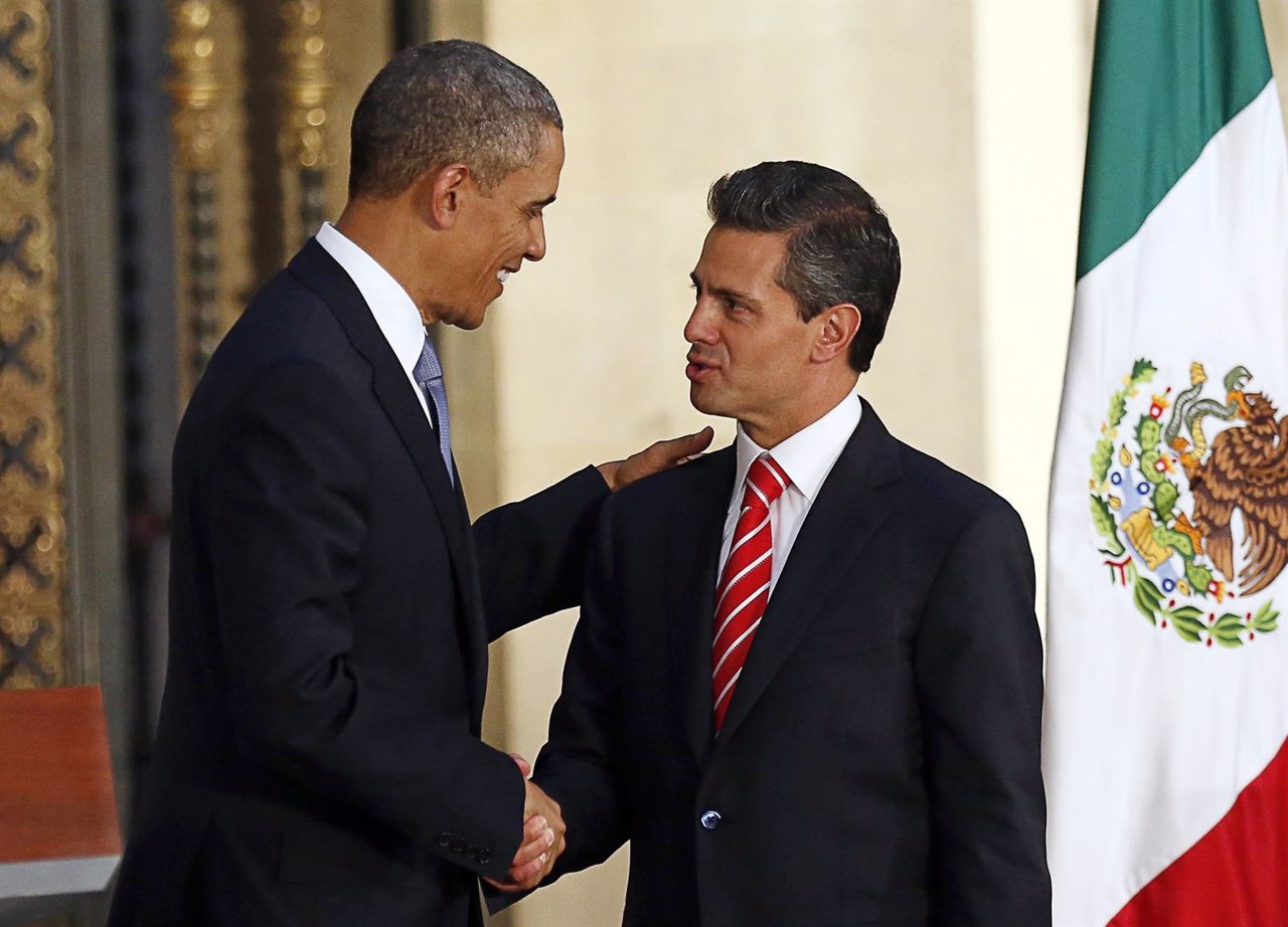 El presidente de EEUU, Barack Obama, y el de México, Enrique Peña Nieto.