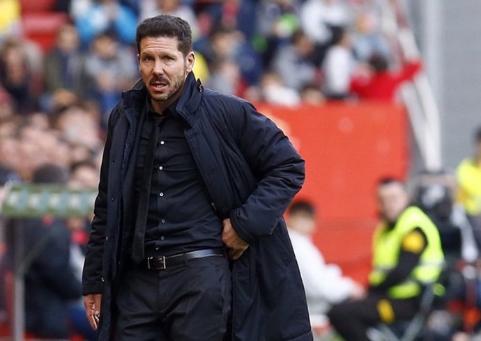 El técnico del Atlético de Madrid, Diego Pablo Simeone