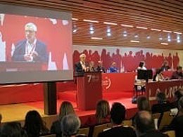 Agustín Prieto, durante su discurso de despedida. 