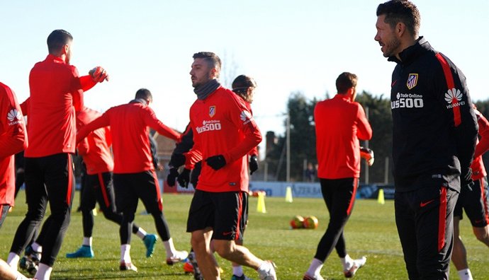 Simeone Atlético entrenamiento