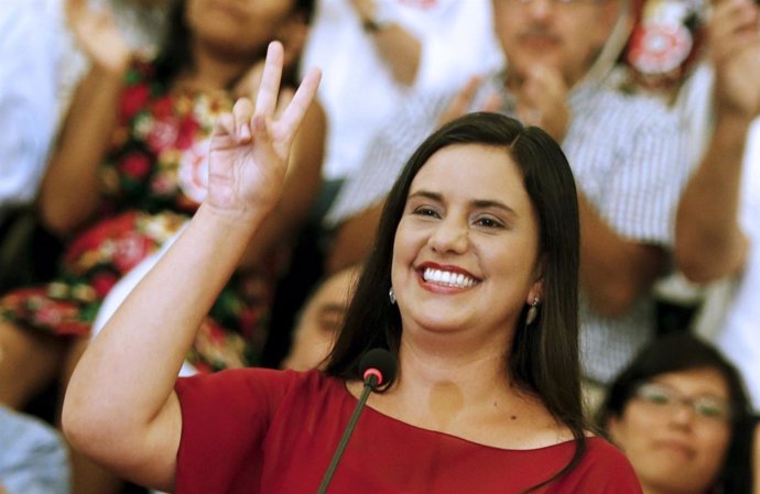 La candidata izquierdista a la Presidencia de Perú Verónika Mendoza