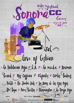 Cartel del festival Sonoracc de Cáceres