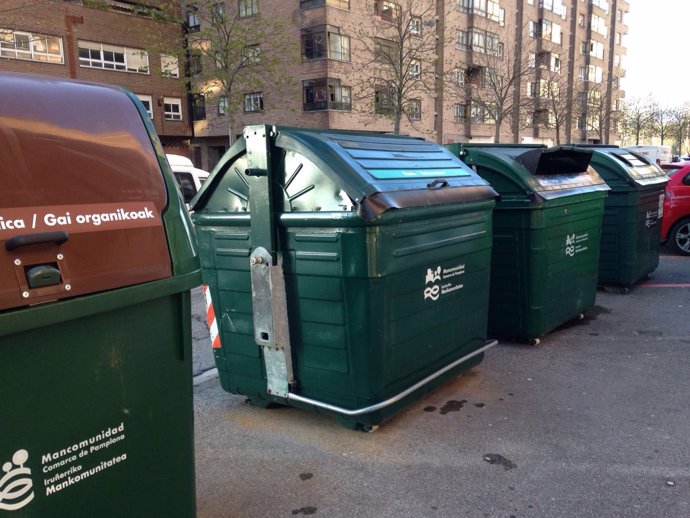 Contenedores de basura en Pamplona