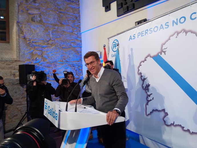 El presidente de la Xunta, Alberto Núñez Feijóo, confirma su candidatura