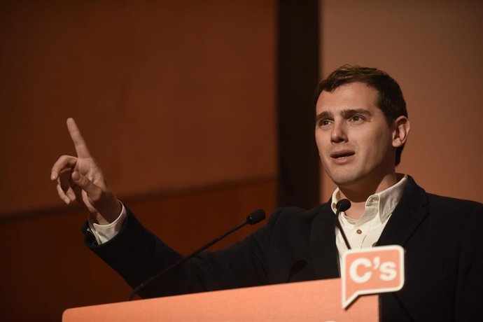 El presidente de Ciudadanos, Albert Rivera, en Málaga