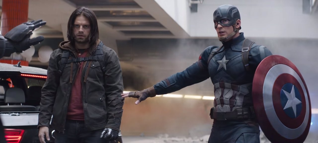 Capitán América y Bucky en Civil War